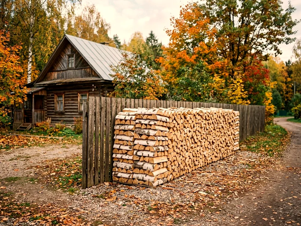 Дуб + укладка в дровник, Серебрянные Пруды, проезд Каминная, 36
